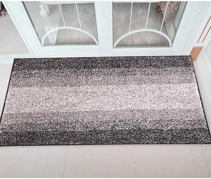 Amazon Com Deartown Non Slip Shaggy Bathroom Rug Soft Microfibers Bath Mat With Water Absorbent Machine Washable Multicolor Grey 20x32 Inches Home Kitchen