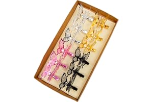 YCHTEWY-12 PCS 3D Moving Butterfly Hair Clips Metal Gold Moving Wings Butterfly Hair Accessories Hair Clips Barrette for Wome
