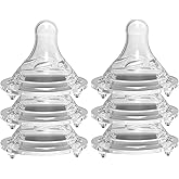Avima Baby Anti Colic Nipples for Wide Neck Bottles, Silicone Breast Like Nipples - 0 to 12+ Months (Pack of 6) (Medium Flow)