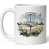 Disc Golf Ceramic Coffee Mug 11oz Golfer Player Souvenir - Tea Coffee Mug with Comfortable Grip - Unique Sport Gift Cup for Men Women Mom Dad - Vibrant Long-Lasting Print ID44991