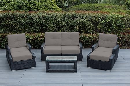 Amazon Com Ohana Luxury Outdoor Patio Furniture Collection 7 Pc