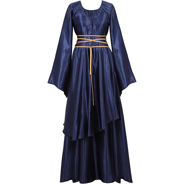sachin and babi light blue dress Halloween Maxi Dress Women Renaissance Vintage Off Shoulder Chiffon Long  Dress Square Neck A-line Silhouette Strappy Costume for Festive Occasions main image 1