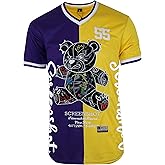 SCREENSHOT Mens Hip-Hop Premium Urban Sreetwear Fashion Jersey Top - NYC Style Basketball Sports Team Color Mesh Tops