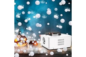 WISDOMLIT Fog Bubble Machine, No Spill Smoke Bubble Maker, 250W Bubble Fog Machine, 8000+ Fog Bubbles Per Minute, Smoke Bubbles Effect for Indoor Outdoor Halloween Holiday Wedding Birthday Party