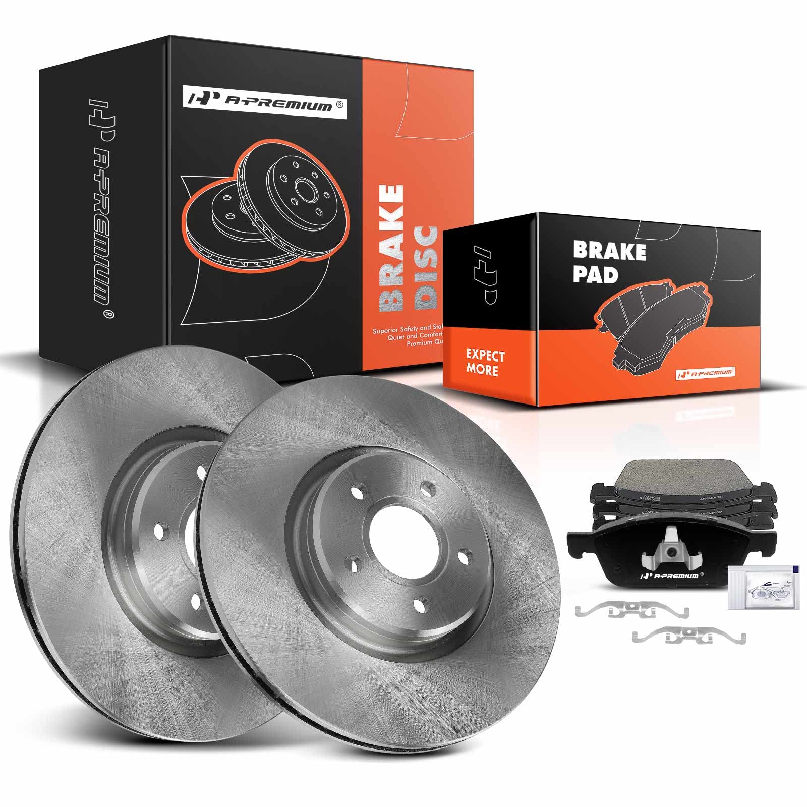 Photo 1 of ***VERY USED*** A-Premium 12.60 inch (320mm) Front Vented Disc Brake Rotors + Ceramic Pads Kit Compatible with Select Ford Model - Escape 2013-2017, Transit Connect 2014-2018, 1.6L 2.0L 2.5L, 6-PC Set