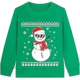 Little Hand Kids Christmas Ugly Sweatshirts Toddler Boys Xmas Dinosaur Pullover Shirts Santa Snowman Shirts Tops 3-10 Years