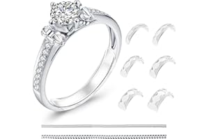 EIITO Ring Sizers for Loose Rings, Invisible Ring Size Adjuster, Ring Guards for Loose Rings Fit Most Thin Wide Rings. Insert Clip-Type Ring Spacer Ring Adjuster for Loose Rings Women and Men