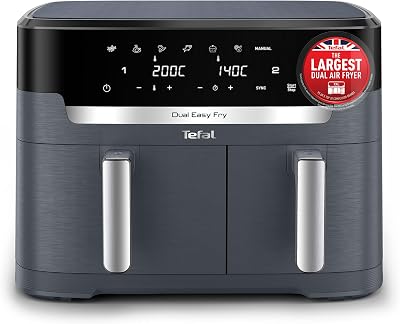 Tefal Easy Fry XXL Dual Zone Digital Air Fryer 11L 2 Drawers EY942BG0