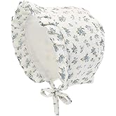 HADEEONG Baby Girls Bonnet Ultra Soft Double Layer Bonnet Cap Adjustable Hats 3-24 Months