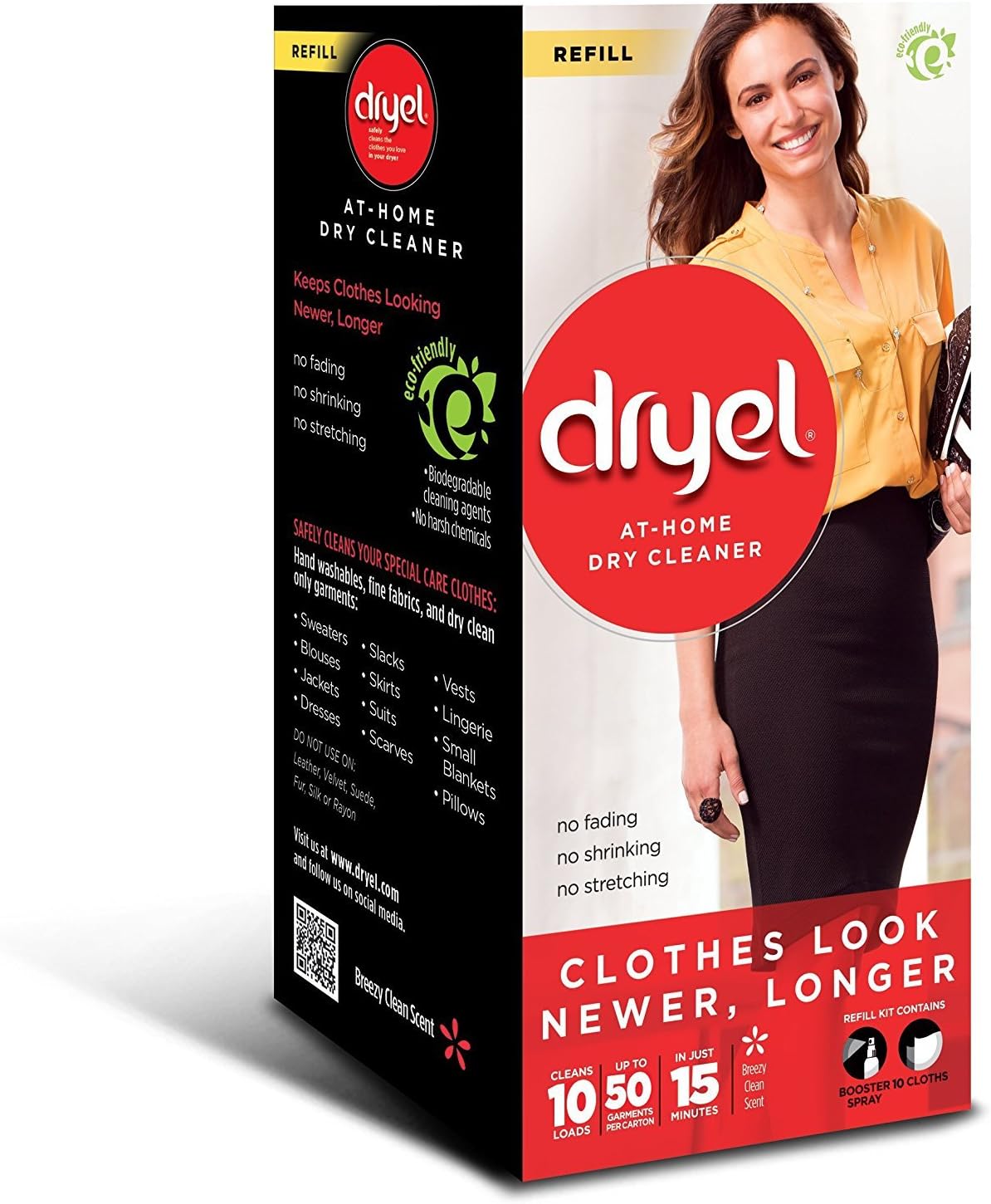 Dryel AQQCZq At-Home Dry Cleaner Refill Kit, 10 Loads (3 Pack)