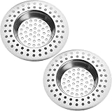 Tomario Stainless Steel Kitchen Sink Strainer Plug Set of 2 7.5 cm Dia view 1