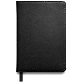 WORLD TRAVELER Lined Journal Notebook Faux Leather with Ribbon Bookmark | Ruled Ivory Pages with Soft Faux Leather Cover and Ribbon Bookmark