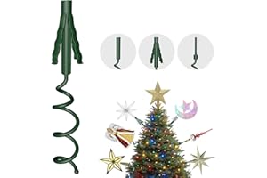 ADXVR Christmas Tree Topper Holder -Universal Twist On Tree Topper Stabilizer Xmas Tree Topper Support Adjustable Secure Attachment for Star Angel Snowflake Ornaments Fit Most Christmas Trees & Topper Bases