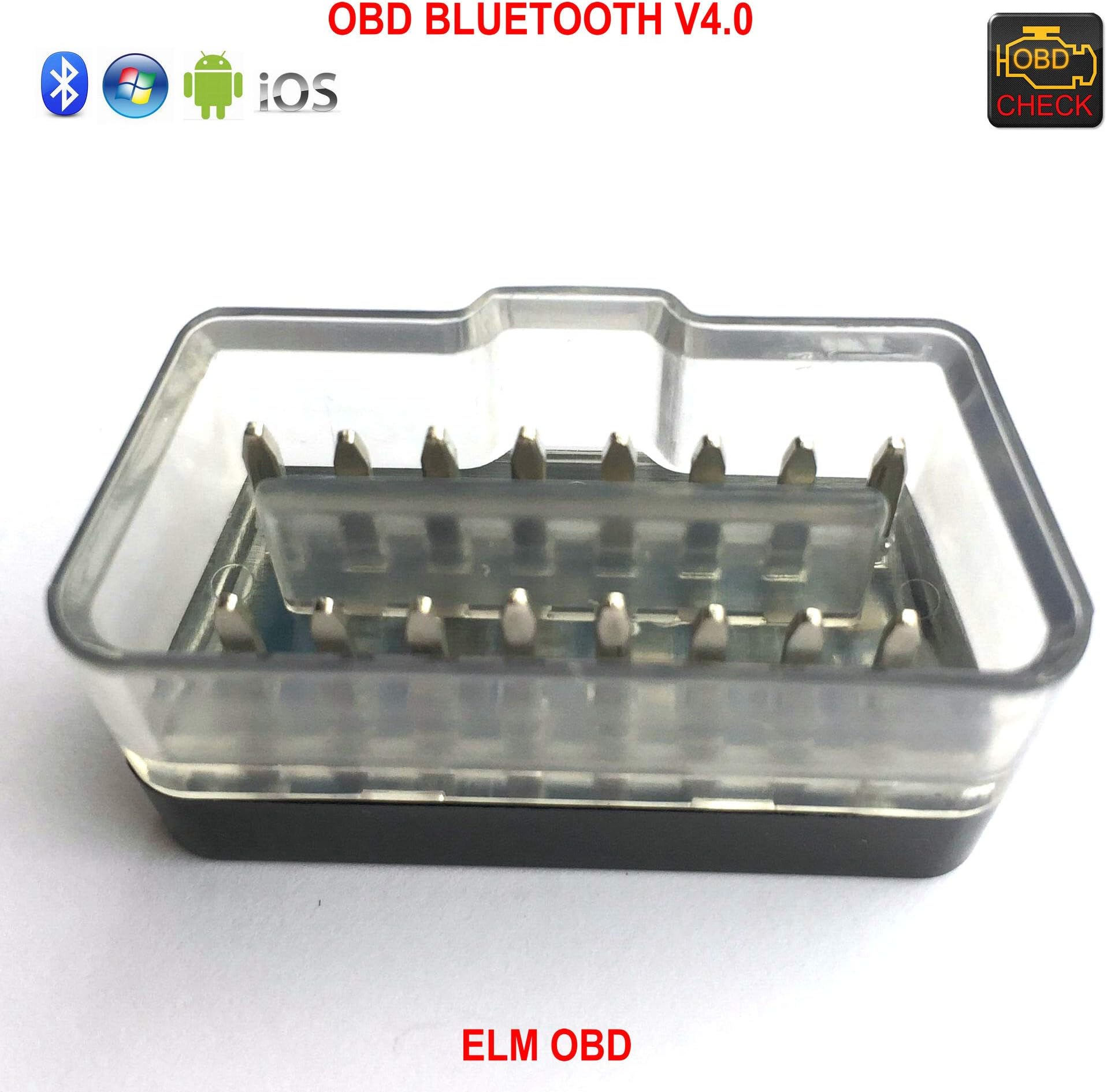 OTKEFDI OBD2 Bluetooth - OBDII Diagnostic Device,Car Code Reader Adapter OBD Scanner for Android/Torque and iOS App,Check Engine Light & Others