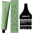 yper Comb + IGORA ZERO AMM No Ammonia Permanent Hair Color Creme Color, AMMONIA-FREE Haircolor Cream Dye Colour (w/SIeekshop Brush) (1-0 Black Natural)