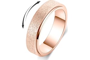 Fidget Ring Women Anxiety Spinner: Fidget Toys Adults Thumb Ring Stainless Steel Spinning Ring Rainbow Gold Black Silver Colo