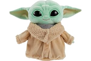 Mattel Star Wars Grogu Plush with Beskar Armor, Soft Doll Inspired by Star Wars Mandalorian Book of Boba Fett, Collectible Toy