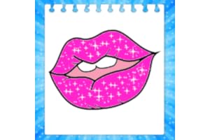 Glitter Coloring Book Beauty Lips
