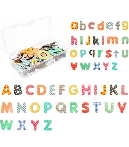 Lot De 79 Lettres Et Chiffres Magnétiques – Alphabet Majuscule/minuscule, Chiffres Et Symboles – En Mousse EVA, Pour Frigo Et Tableau Blanc