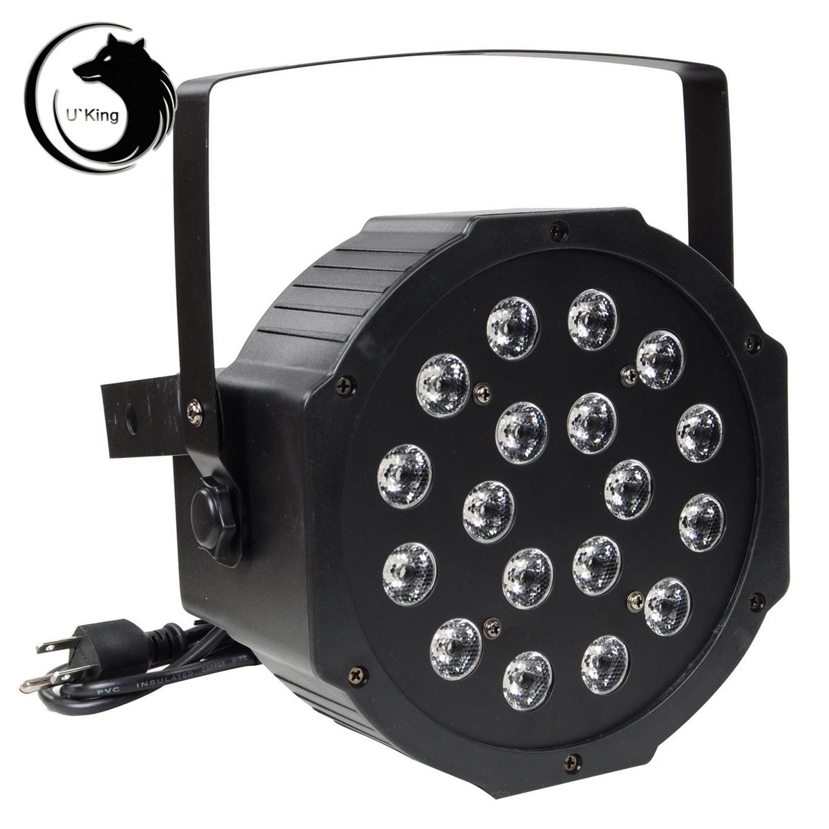 U \'King luz de escena par Proyector DMX 512 18 W LED RGBW Control Sonido Música para fiesta tarde Disco DJ Club boda