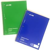Pen + Gear 1 Subject Notebook, Wide Ruled, 70 Sheets (Blue &amp; Green)