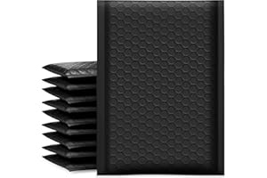 UCGOU Bubble Mailers 5x8.6 Inch Usable Size 5x7 Inch Black 100 Pack Padded Envelopes Small Business Mailing Packages Self Seal Adhesive Waterproof Boutique Shipping Bags for Jewelry Makeup Supplies