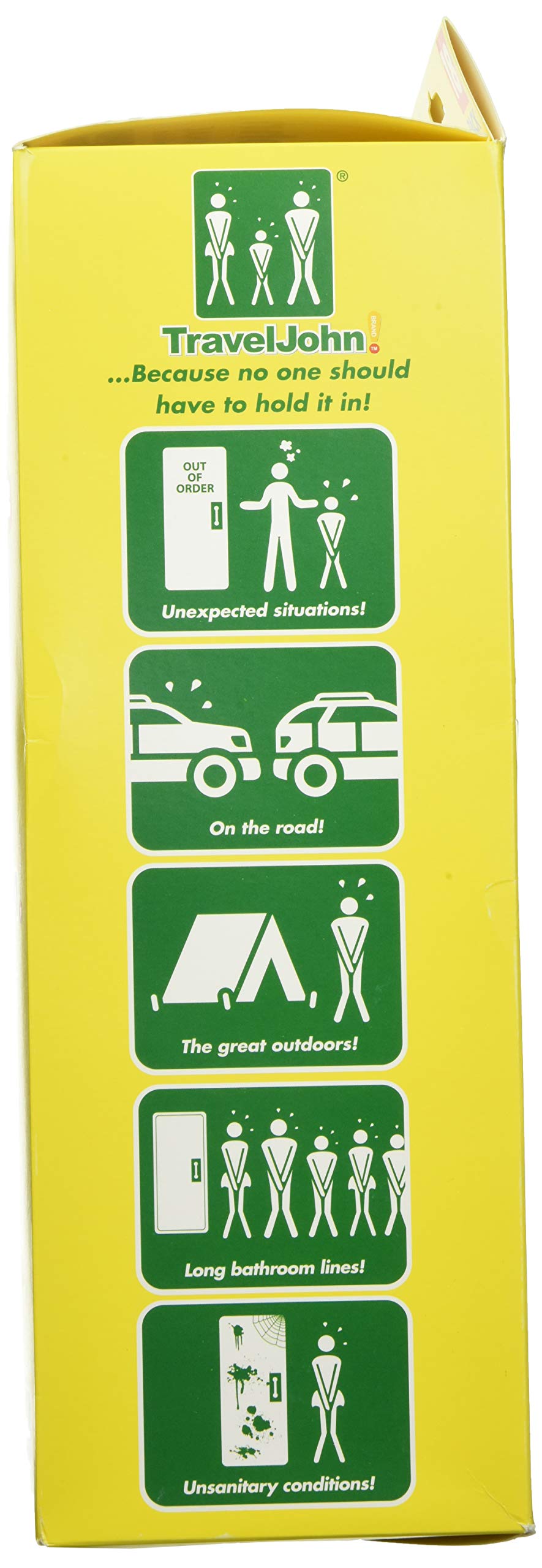 Disposable Urinal for All Genders, Adults, and Children (18 Pack) Designed for Emergencies, Travel, Camping, Car Rides, and more (TJ1A-C)