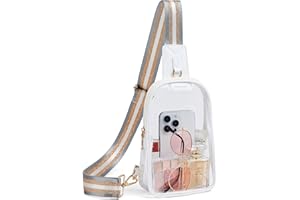 Mroede Clear Bag for Stadium Events Clear Concert Bag Purse for Women Men Clear Crossbody Sling Bag Stadium Approved Sports