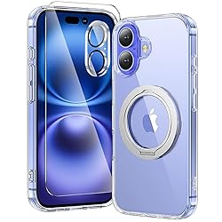 toushion 3 in 1 for iPhone 16 Plus Case Clear with