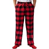 Giggling Getup Mens Christmas Pajamas Pants Soft Pj Bottoms Lounge Pants with Pockets＆Drawstrin Plaid