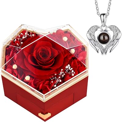GOICC Eternal Rose & Necklace Gift for Mum, Wife, Nana - Mother's Day