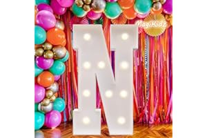 MAGIKIDZ Marquee Letter, 3FT Marquee Light up Letters,LED Light Up Letter N-DIY Party Decorations, Elevate Your Events with Marquee Letters 3 feet Tall, Perfect for Party, Birthday, Baby Shower