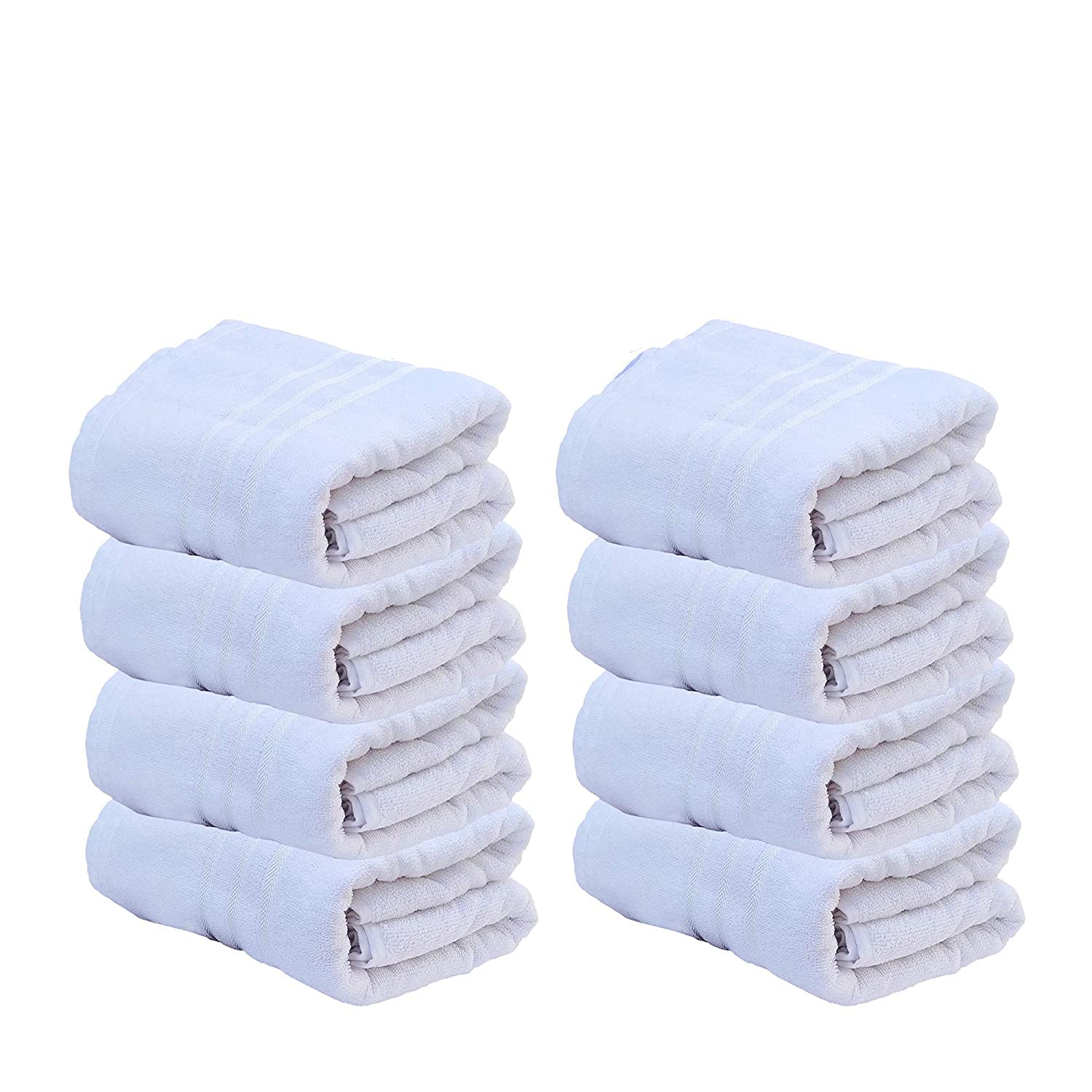 N G PRODUCTS® 100 Cotton White Microfiber Bath Towels for Hotel and