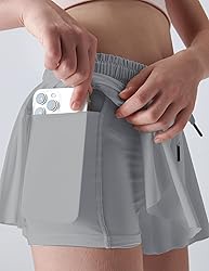 3 Pack Girls Flowy Shorts with Spandex Liner 2-in-1