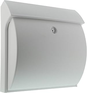 BURG WÄCHTER Kompakter Briefkasten mit Öffnungsstopp, A4 Einwurf-Format, Vollkunststoff, Classico 4931 W, weiß