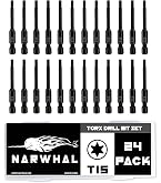 TMAX 25-Pack T30 Torx Impact Bits – 2-Inch Long, S2 Steel, 1/4" Hex Shank, With Storage Box