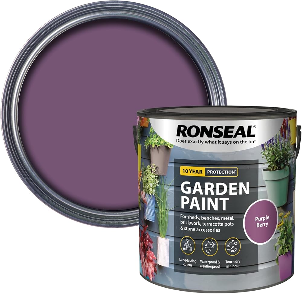 Ronseal Garden Paint Purple Berry 2.5 Litre GPPB25L
