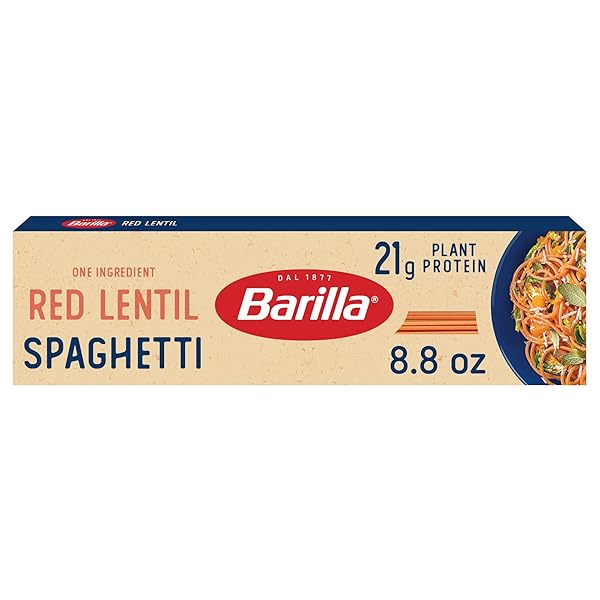 BARILLA RED LENTIL SPAGHETTI PASTA, 8.8 OZ – VEGAN, GLUTEN FREE, NON GMO & KOSHER – MADE WITH PLANT BASED PROTEIN