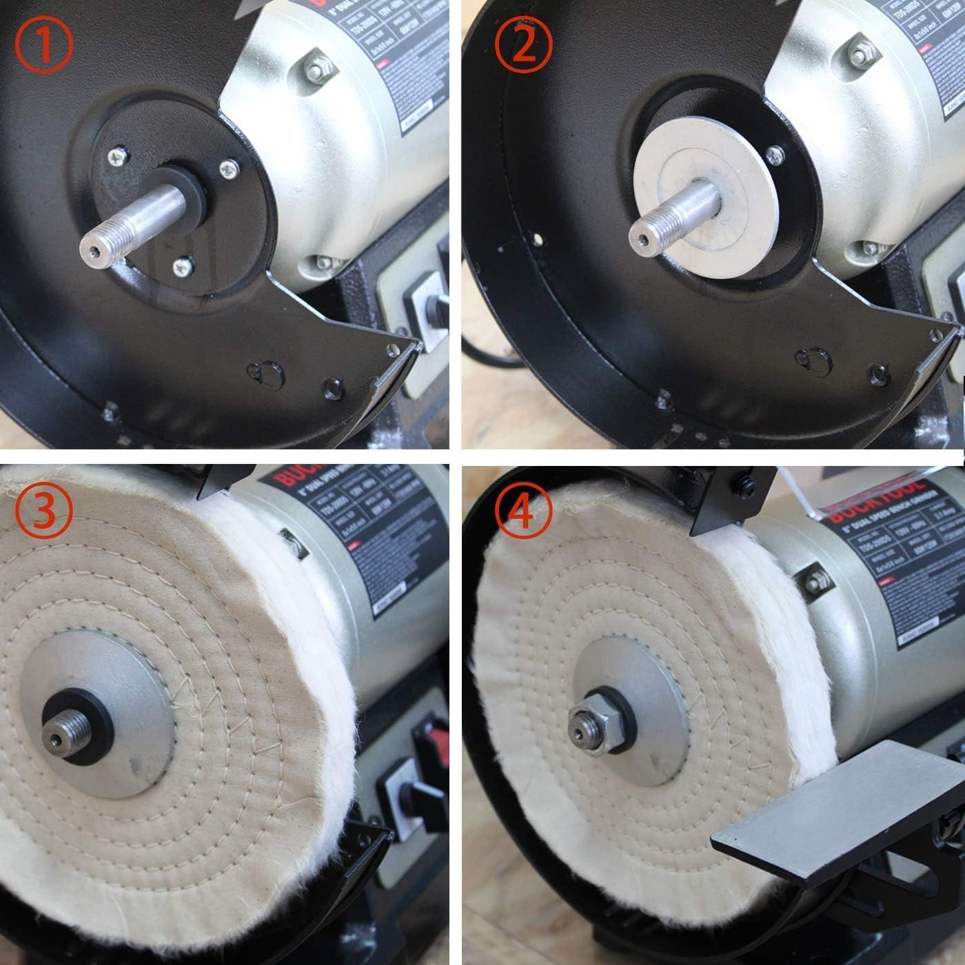 BUCKTOOL BD4801 Bench Belt Sander and Disc Sander & Dual Speed Bench Grinder TDS-200DS - - 