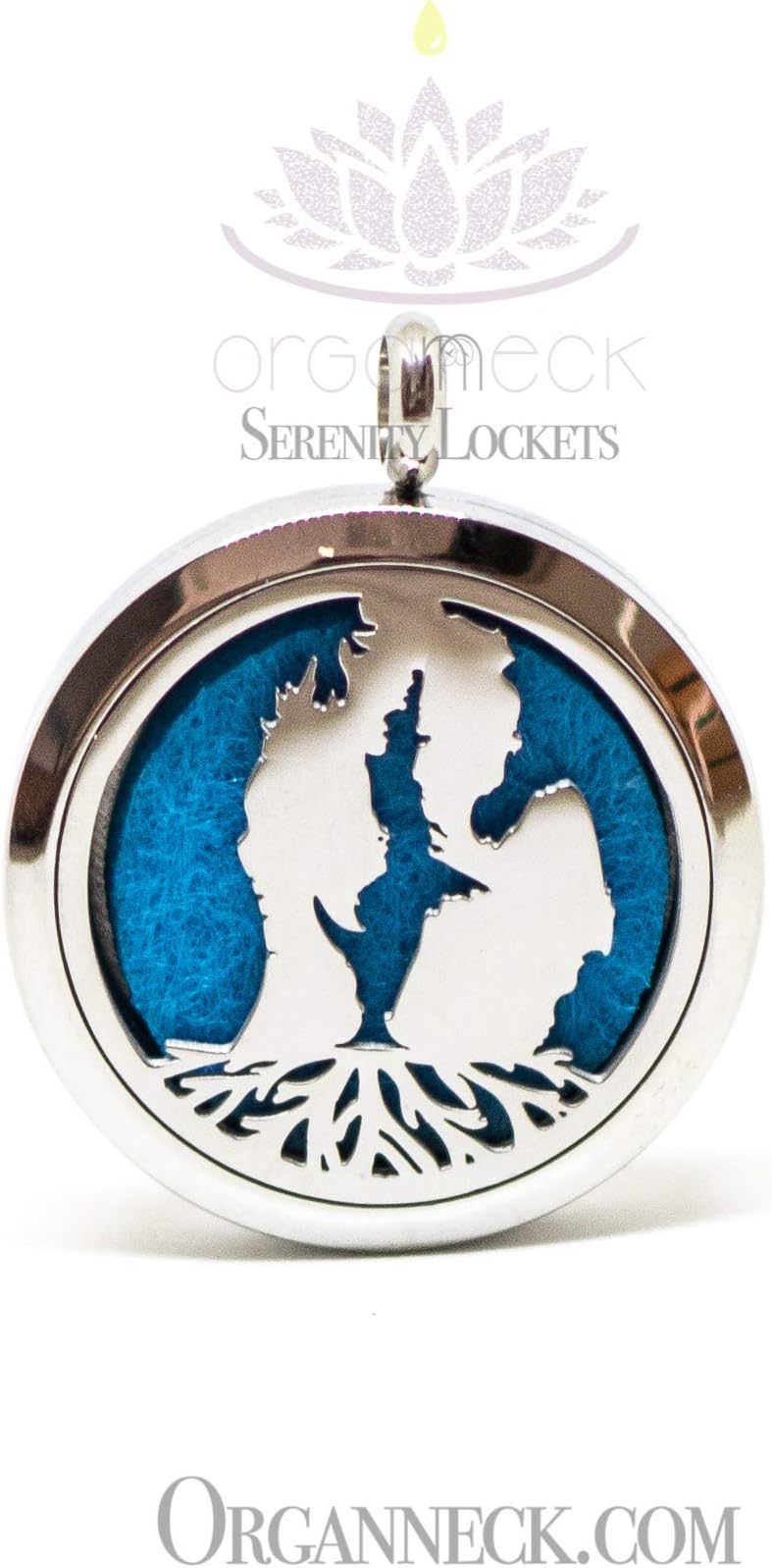 Organneck 'Michigan Roots' Serenity Locket for Essential Oil Diffuser Necklace 30mm