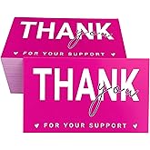 RXBC2011 Thank you for your support Card Client Appreciation Cards Greeting Package Insert for online business pack of 100 Hot pink
