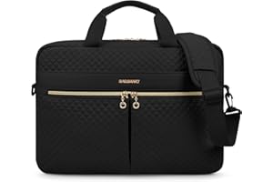 BAGSMART 17.3/15.6 Inch Laptop Bag, Briefcase for Women Computer Messenger Bag Office Travel Business, Black