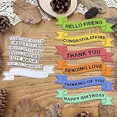 FAWENUCY Scrapbooking Die-Cuts, Layer Frame Net Set Metal Cutting Dies for Card Making, Paper Craft Template, Background Embossing Stencils, DIY Album D&eacute;cor (Banner Combination-10.3x9cm)
