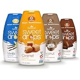 SweetLeaf Stevia Drops Liquid Sweetener, Variety Pack - 1.7 Fl Oz, 4 Pack | Sweet Drops, Stevia Leaf Extract, Zero Calorie, No Erythritol, Sugar Substitute