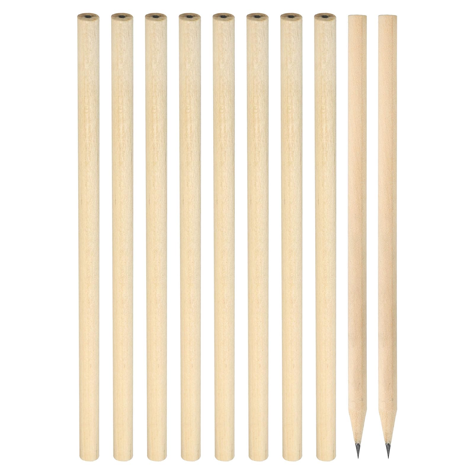 PATIKIL Brown Round Pencils, 50 Pack HB Graphite Pencils Wood Pencils Double-Ended Pencil for Classroom Office Engineering Marking