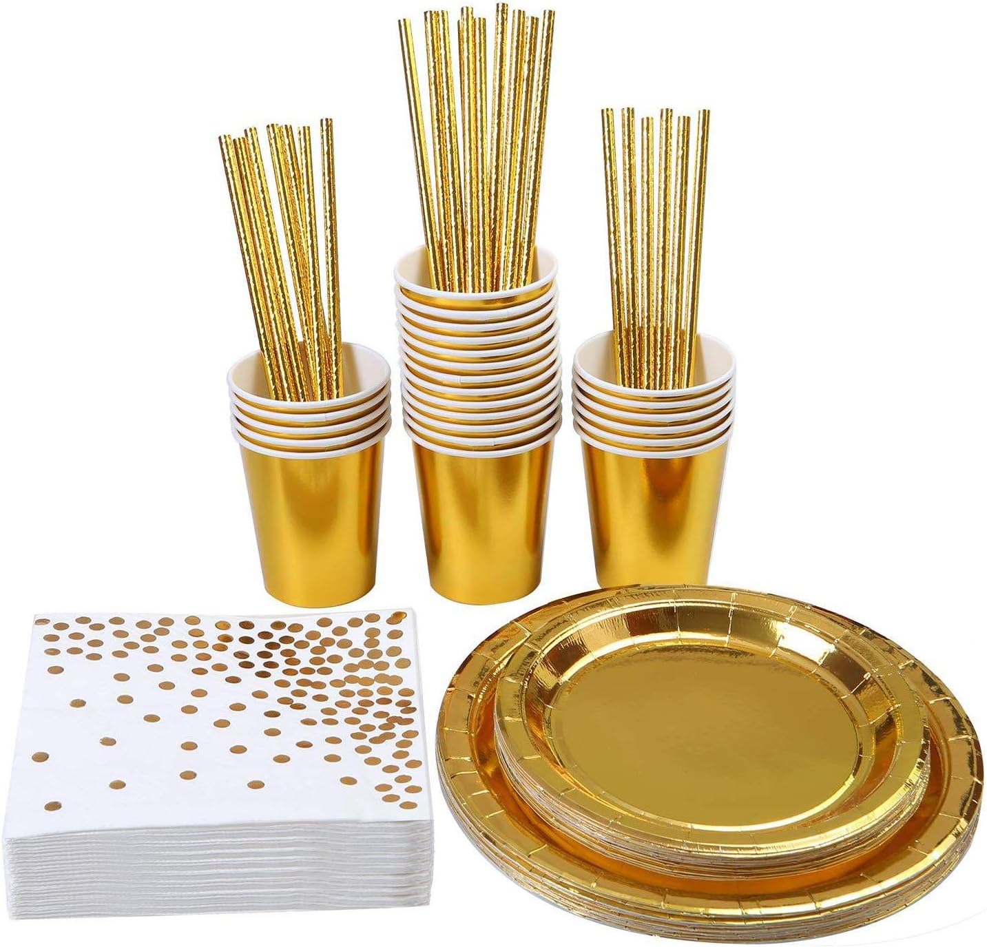 146pcs Party Tableware Plates Cups and Napkins