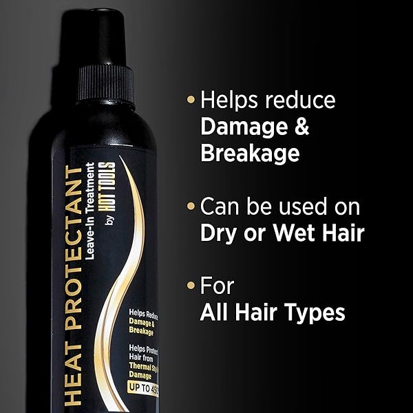 HOT TOOLS HAIR HEAT PROTECTANT LEAVE-IN TREATMENT SPRAY, 8 OUNCE