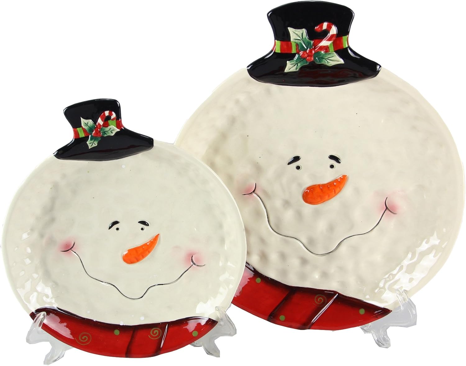 Young's Ceramic Snowman Plate 2 Piece Set, 10.25" Home