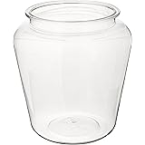 Koller Products 1-Gallon Fish Bowl, Shatterproof Plastic with Crystal-Clear Clarity, 7.25 DIA x 8 H Inches, Model Number: 491