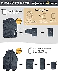 Outdoor Ventures Men's Lightweight Packable Puffer